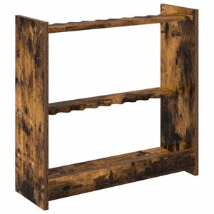 vidaXL soporte para tacos de billar Madera de ingenier&iacute;a Roble Ahumado