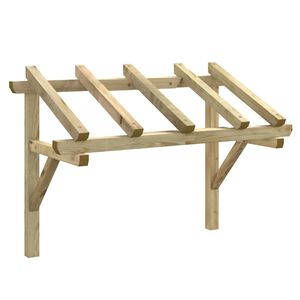 vidaXL P&eacute;rgola de puerta madera maciza de pino 150x100x100 cm