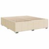 vidaXL Cama box spring con colch&oacute;n tela color crema 200x200 cm