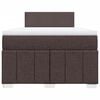 vidaXL Cama box spring con colch&oacute;n tela marr&oacute;n oscuro 120x190 cm