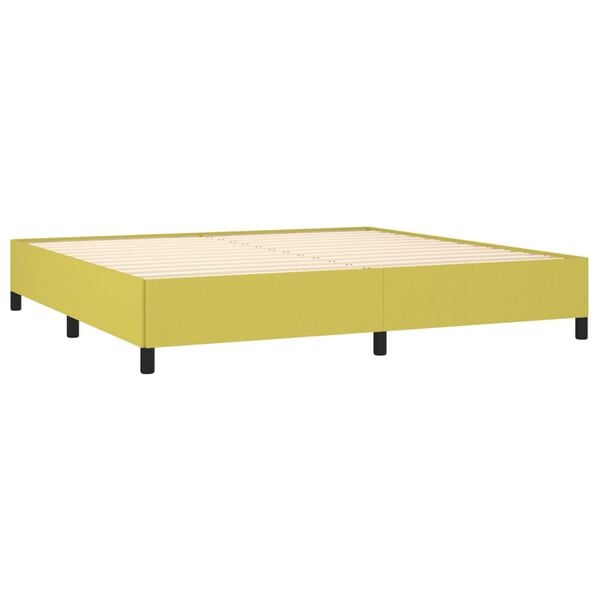 vidaXL Estructura de cama sin colch&oacute;n tela verde 200x200 cm