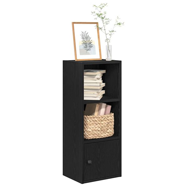 vidaXL Librer&iacute;a de madera contrachapada roble negro 31x24x77 cm