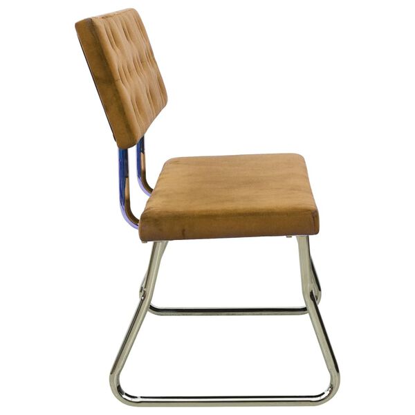 vidaXL Banco de terciopelo marrón 110 cm