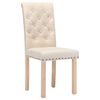 vidaXL Sillas de comedor 4 unidades tela color crema