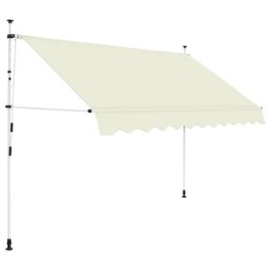 vidaXL Toldo retr&aacute;ctil de operaci&oacute;n manual 250 cm crema