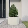 vidaXL Jardinera hexagonal acero blanco 69x60x45 cm