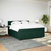 vidaXL Cama box spring con colch&oacute;n terciopelo verde oscuro 180x200 cm