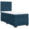 vidaXL Cama box spring con colch&oacute;n terciopelo azul 90x190 cm