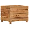 vidaXL Arriate elevado madera de teca reciclada y acero 50x40x38 cm