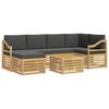vidaXL Conjunto de sof&aacute;s de exterior 7 pcs Blanco y Antracita
