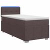 vidaXL Cama box spring con colch&oacute;n Marr&oacute;n Oscuro 90 x 200 cm Tela