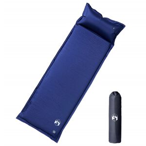 vidaXL Colch&oacute;n de camping autoinflable con almohada 1 persona azul