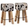 vidaXL Taburete de bar 2 uds. Negro y Blanco 44 x 33 x 74 cm