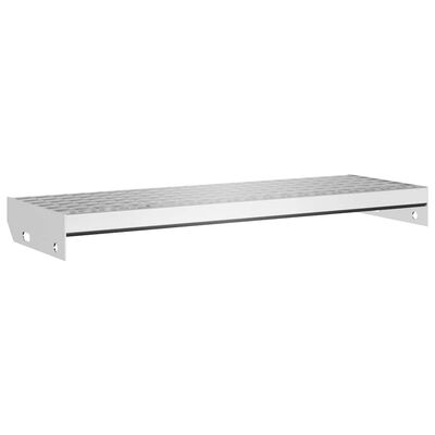 Gradino In Griglia Acciaio Zincato 70x24x7 Cm - Antiscivolo, Per Scale Interne/esterne, Facile Da Montare