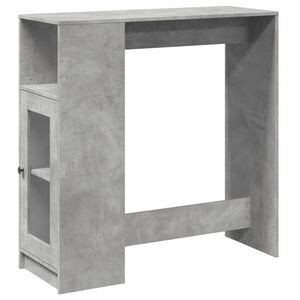 vidaXL Mesa alta bar con estantes madera gris hormig&oacute;n 101x40x103,5 cm