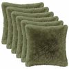 vidaXL Coj&iacute;n con almohada HEERLEN 6 uds. Verde Fleece PV