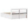 vidaXL Estructura de cama con cabecero madera pino blanco 120x190 cm
