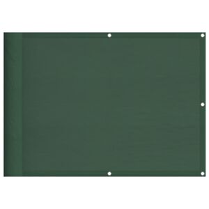 vidaXL Pantalla de balc&oacute;n 100% poli&eacute;ster Oxford verde oscuro 75x700 cm