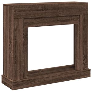 vidaXL Borde de chimenea madera ingenier&iacute;a marr&oacute;n roble 100x30x87,5 cm