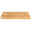 vidaXL Tablero de mesa borde natural madera maciza mango 40x20x2,5 cm