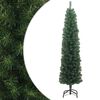 vidaXL &Aacute;rbol de Navidad artificial delgado y soporte PVC verde 240 cm