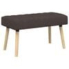 vidaXL Banco con tapizado en canal Marr&oacute;n Oscuro 80 x 40 x 46 cm Tela