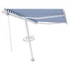 vidaXL Toldo de pie autom&aacute;tico azul y blanco 300x250 cm