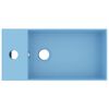 vidaXL Lavabo con rebosadero cer&aacute;mica azul claro