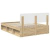 vidaXL Estructura de cama Sonoma 140 x 190 cm Madera de pino macizo