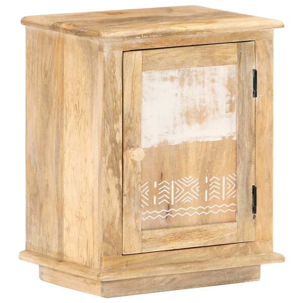 vidaXL Mesita de noche de madera maciza de mango 40x30x46 cm