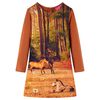 vidaXL Vestido infantil de manga larga color co&ntilde;ac 92