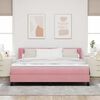 vidaXL Cama tipo Box Spring con colch&oacute;n Rosa 200 x 180 cm Poli&eacute;ster