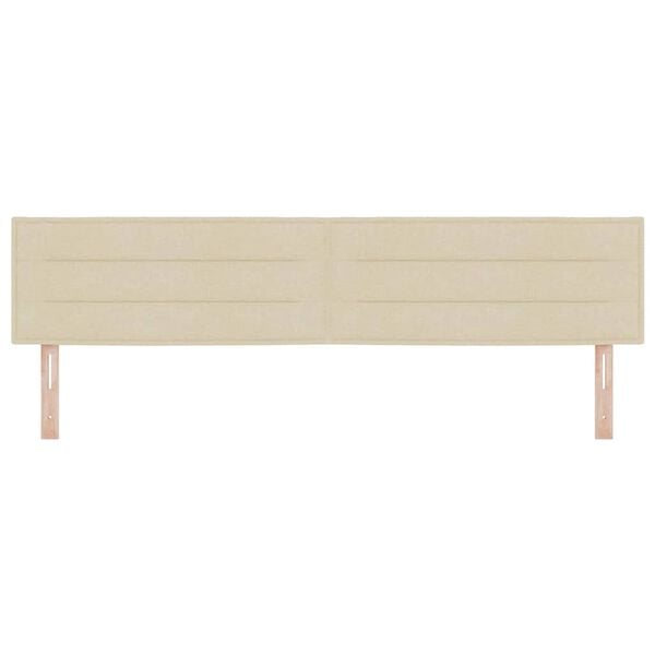 vidaXL Cabecero con cabecera Crema 200 cm Cuero sint&eacute;tico