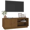 vidaXL Mueble de TV madera maciza de pino marrón miel 105x34x40 cm