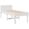 vidaXL Estructura de cama sin colch&oacute;n madera maciza blanca 90x190 cm