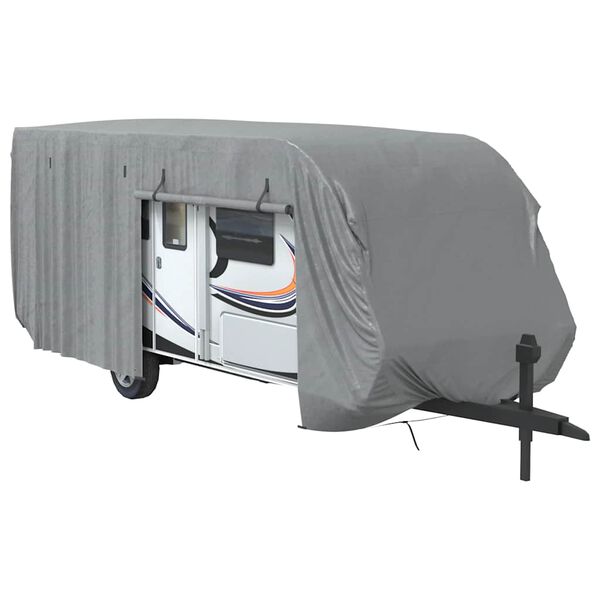 vidaXL Funda para caravana tela no tejida gris 732x250x220 cm