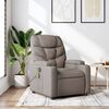 vidaXL Sill&oacute;n de masaje reclinable de tela gris taup&eacute;