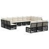 vidaXL Conjunto de sof&aacute;s de jard&iacute;n 13 pcs Negro rat&aacute;n sint&eacute;tico