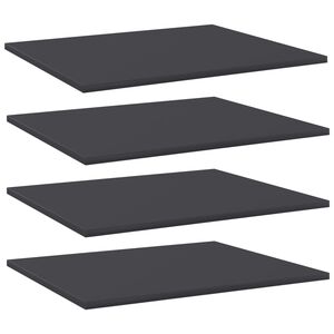 vidaXL Estantes para estanter&iacute;a 4 uds contrachapada gris 60x50x1,5 cm