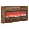 vidaXL Chimenea el&eacute;ctrica Madera envejecida 114 x 18 x 58,5 cm