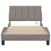 vidaXL Estructura de cama sin colch&oacute;n Hanko tela gris taupe 100x200 cm