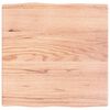 vidaXL Tablero mesa madera tratada borde natural marr&oacute;n 60x60x(2-4) cm