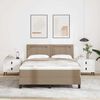 vidaXL Cama tipo Box Spring Capuchino 140 x 200 cm Cuero sint&eacute;tico