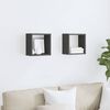 vidaXL Estantes cubo de pared 2 unidades gris 26x15x26 cm