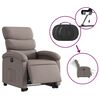 vidaXL Sill&oacute;n el&eacute;ctrico reclinable elevable de tela gris taupe