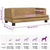 vidaXL Cama para perros de terciopelo marr&oacute;n 80x45x30 cm
