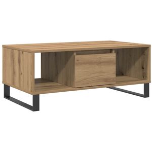 vidaXL Mesa de centro madera de ingenier&iacute;a roble artisan 90x50x36,5 cm