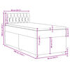 vidaXL Cama box spring con colch&oacute;n tela gris claro 90x190 cm