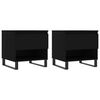 vidaXL Mesas de centro 2 uds madera de ingeniería negro 50x46x50 cm