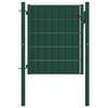 vidaXL Puerta de valla de PVC y acero verde 100x81 cm